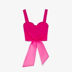 Tied Organza Crop Top